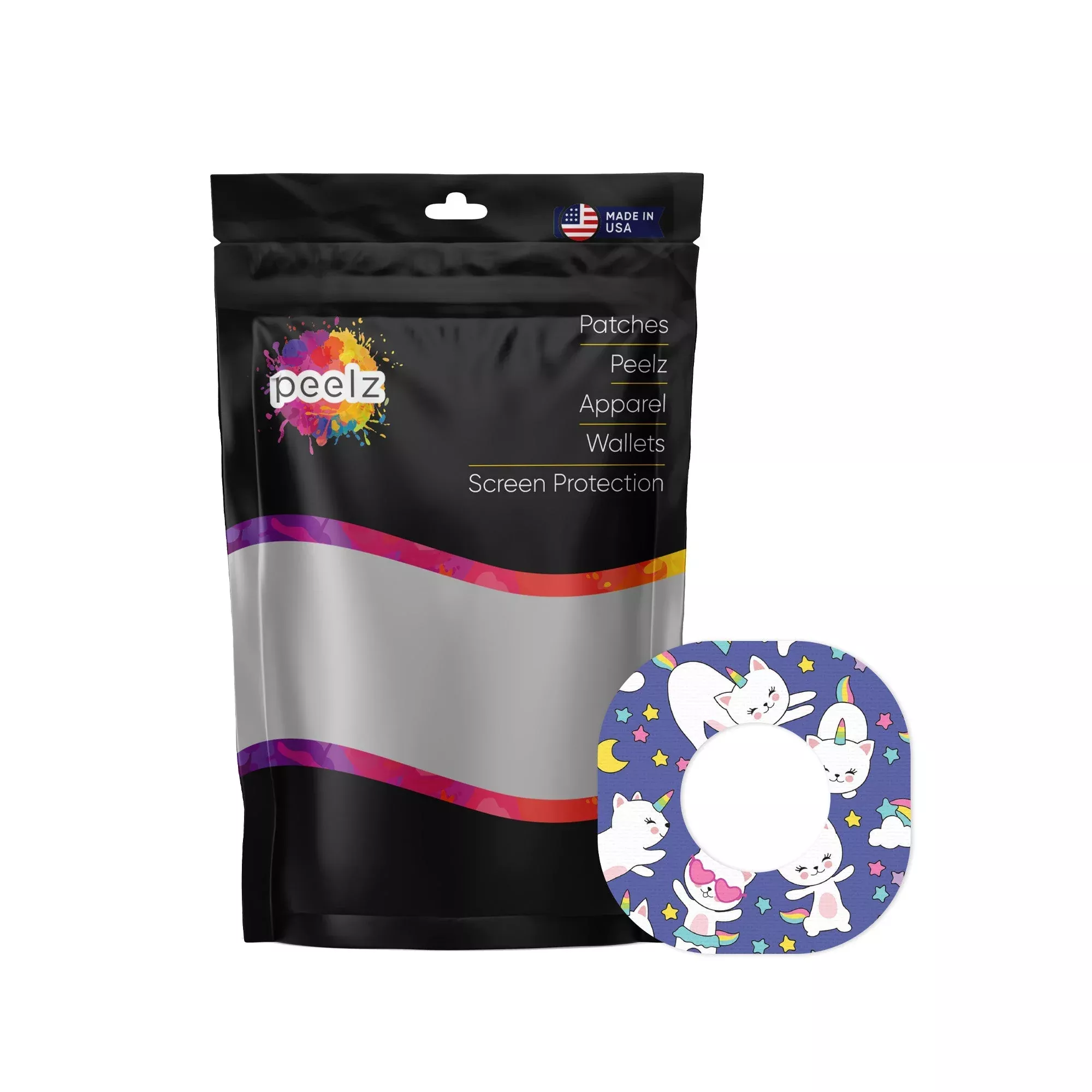 Unicorn Cats Dexcom G7 and Stelo Patch Tape - Pump Peelz