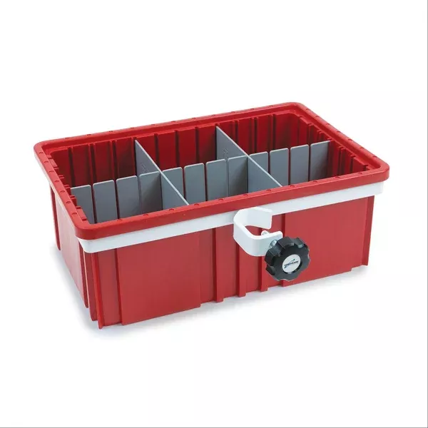 Universal Dividable Bins With Large Dividable Bin • 10" W x 8" D x 6.5" H • 2 Short, 1 Long Divider ,1 Each