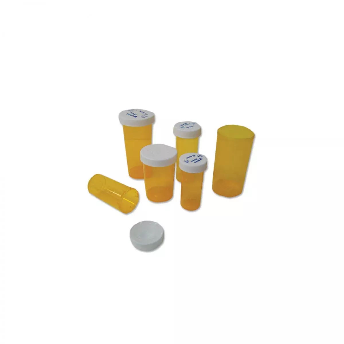 Vial With Child-Resistant Cap Plastic 40 Dram Amber 180 Per Box