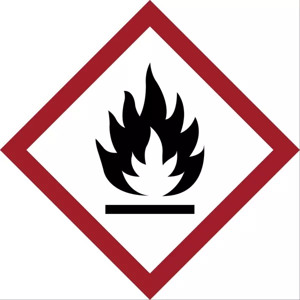 Vinyl GHS FLAMMABLE Labels 0.625" • Paper ,39 / pk