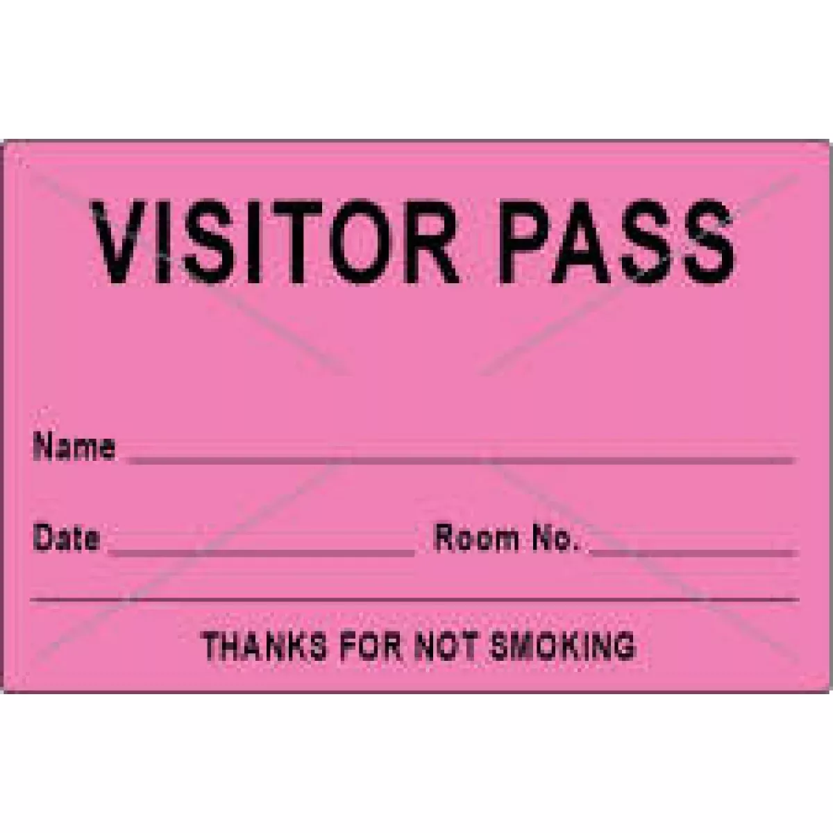 Visitor Pass Label Tamper-Evident Paper Removable Visitor Pass Name 3" Core 3 X 2" Orange 1000 Per Roll