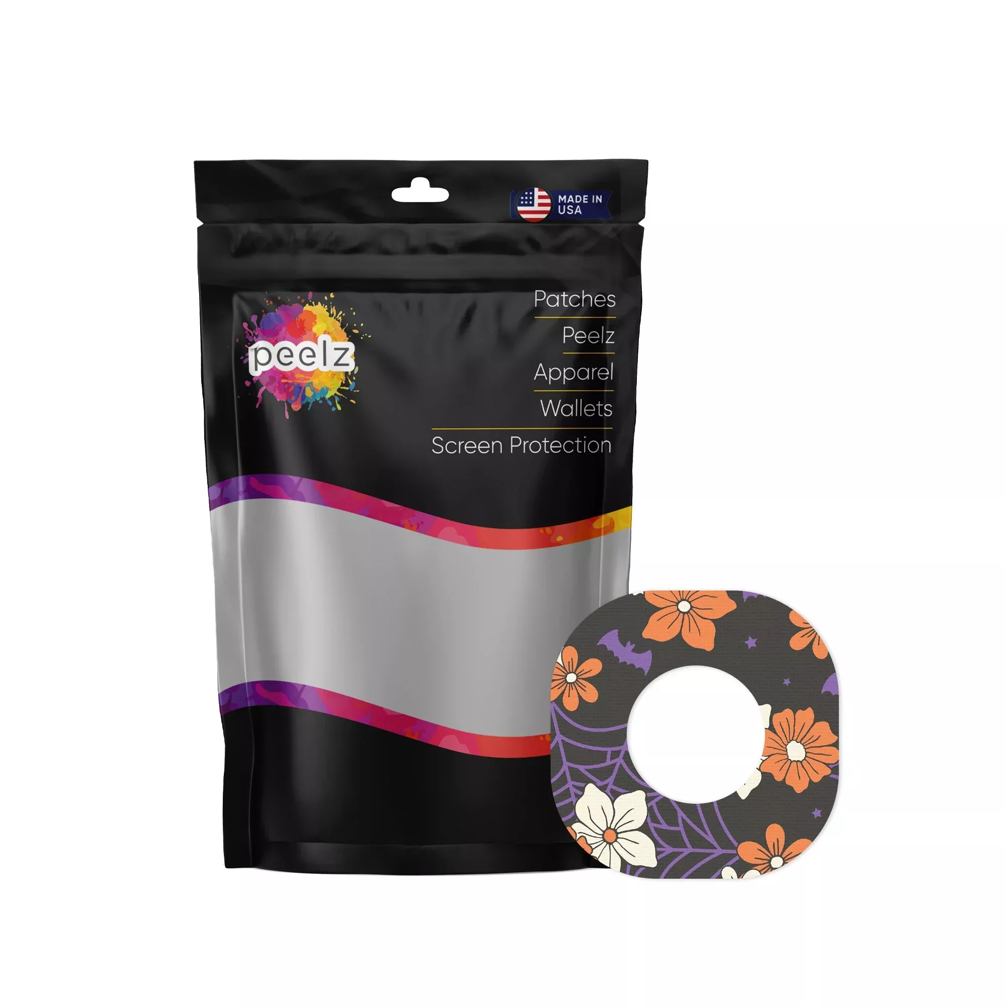 Webbed Flowers Dexcom G7 and Stelo Patch Tape - Pump Peelz