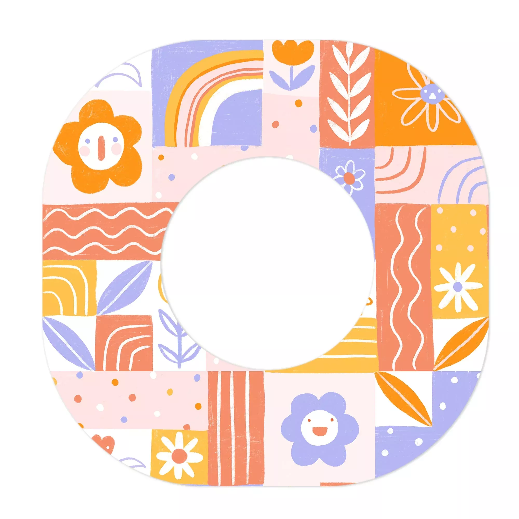 Wildflower Doodle Dexcom G7 and Stelo Patch Tape - Pump Peelz