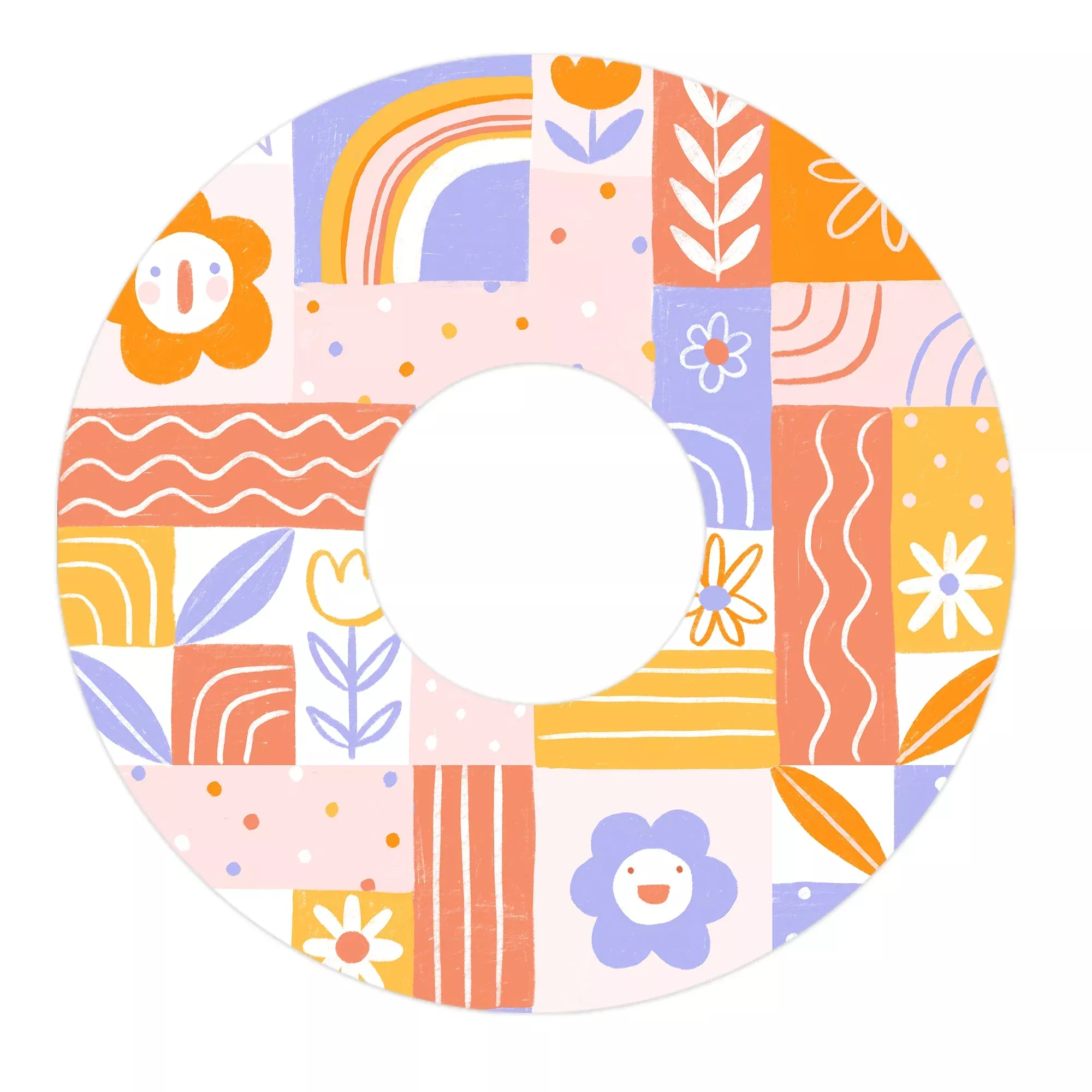Wildflower Doodle FreeStyle Libre 3 Plus & LingoPatch Tape - Pump Peelz