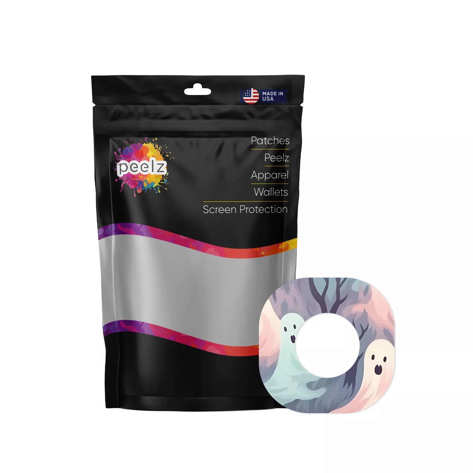 Wispy Ghosts Dexcom G7 and Stelo Patch Tape - Pump Peelz