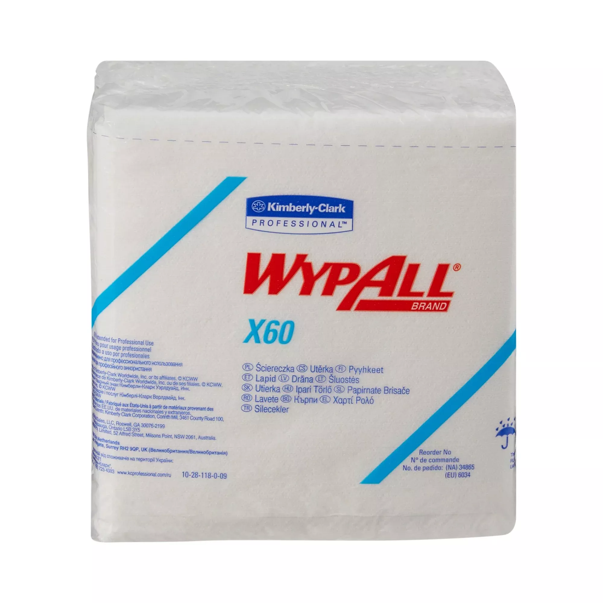 WypAll X60 Task Wipe, Quarter Fold