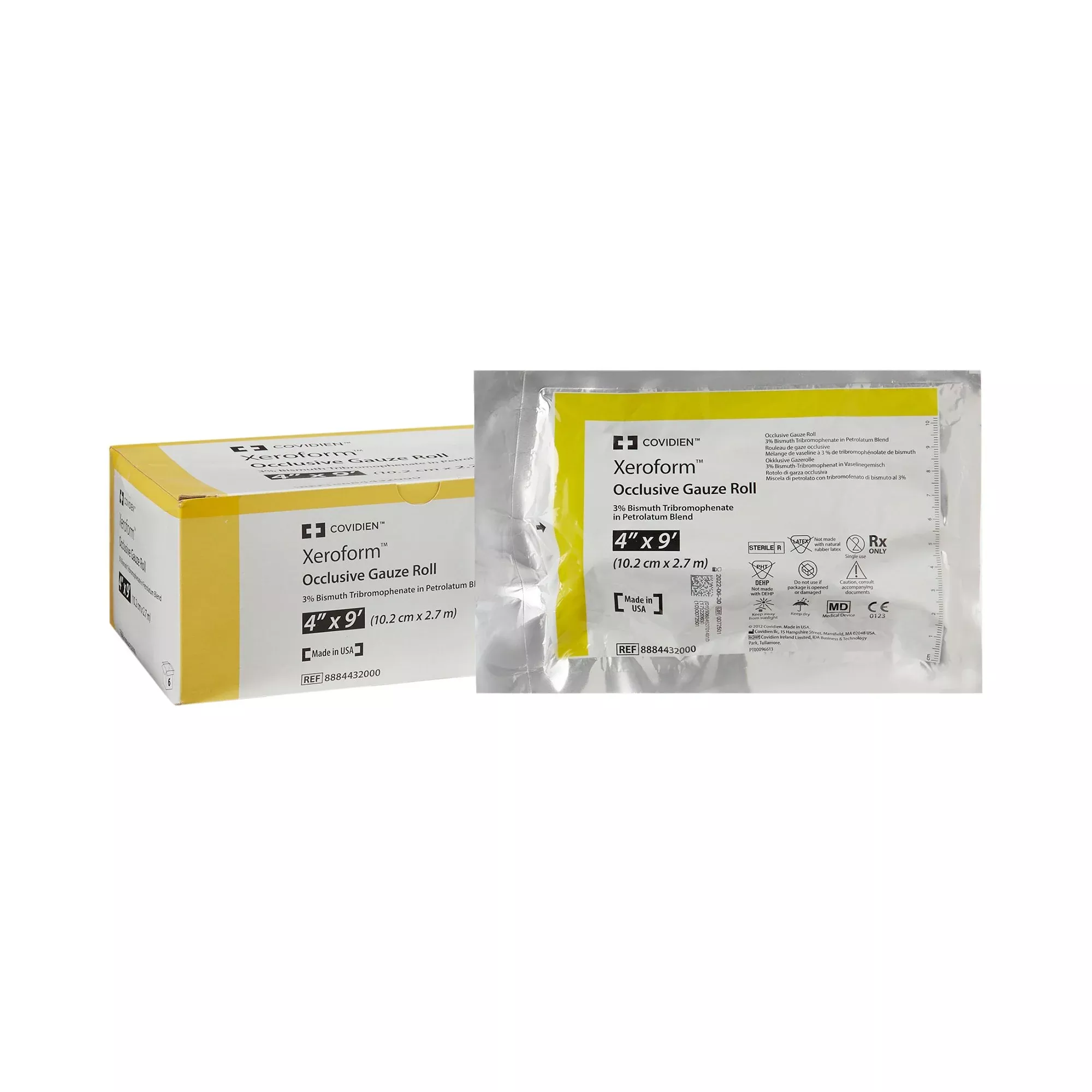 Xeroform™ Occlusive Petrolatum Impregnated Dressing, 4 Inch x 3 Yard