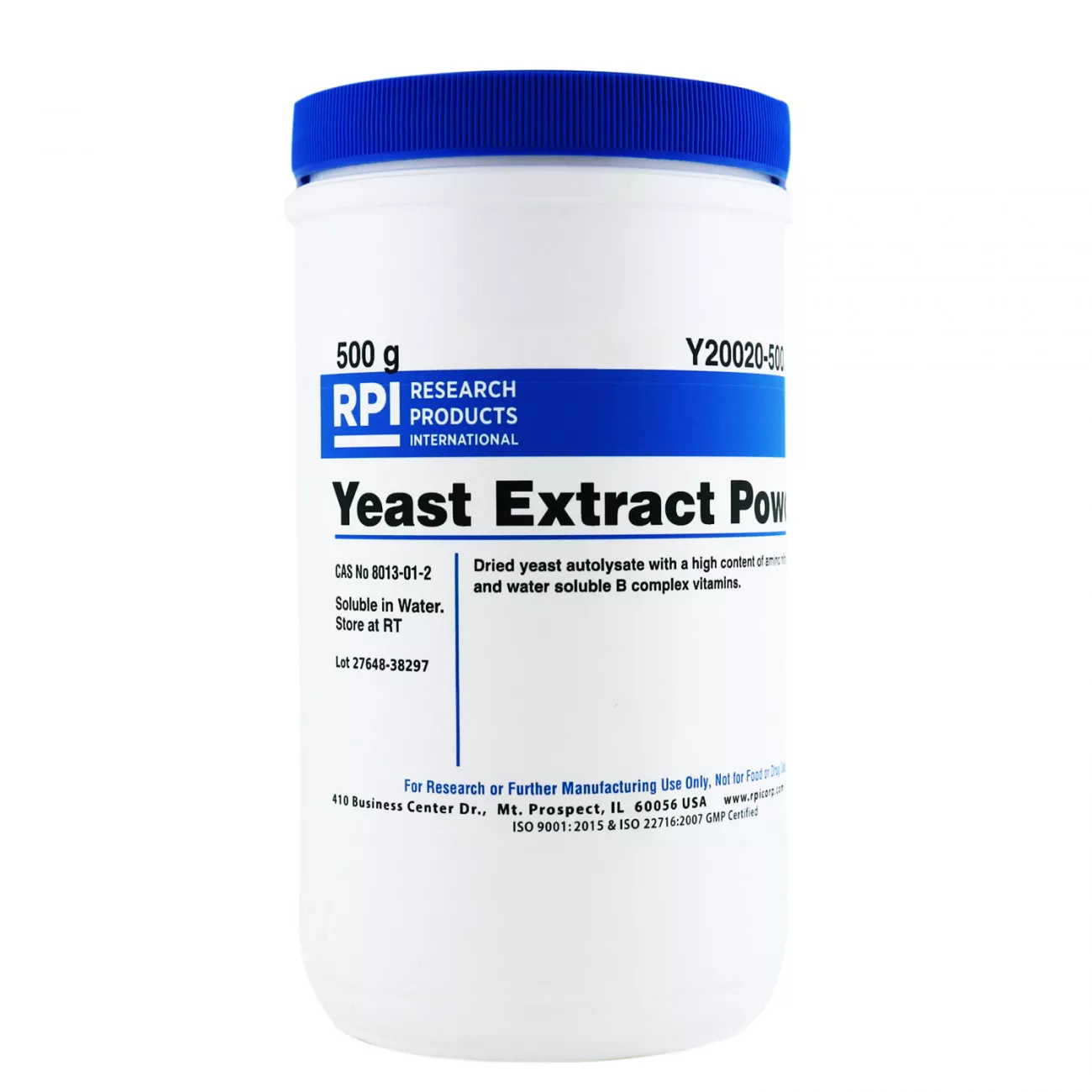 Yeast Extract, Powder,500 Grams RPI-Y20020-500.0