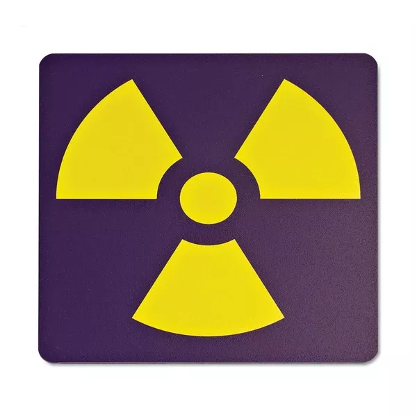 Yellow on Grape Radiation Symbol Plaque Radiation Symbol ,1 Each