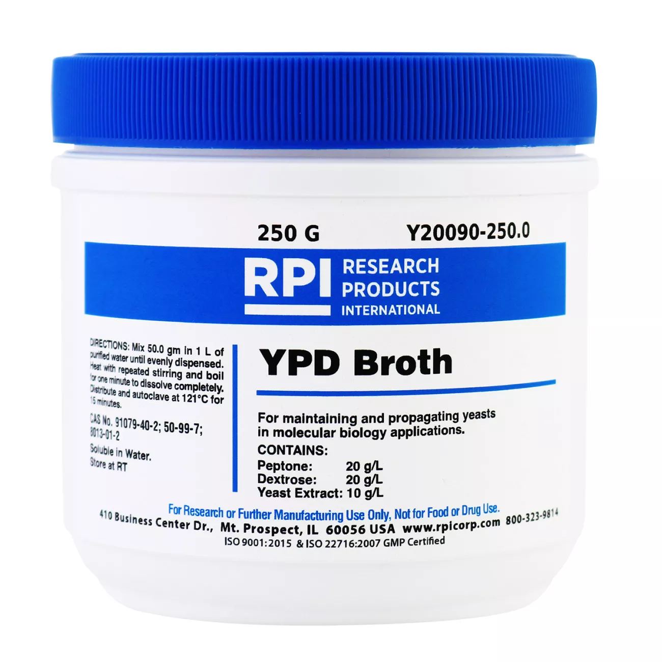 YPD Broth,250 Grams RPI-Y20090-250.0