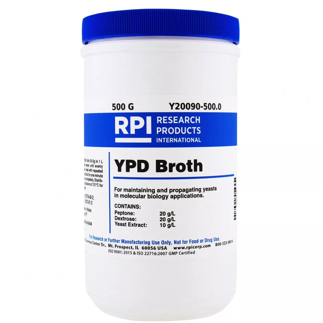 YPD Broth,500 Grams RPI-Y20090-500.0