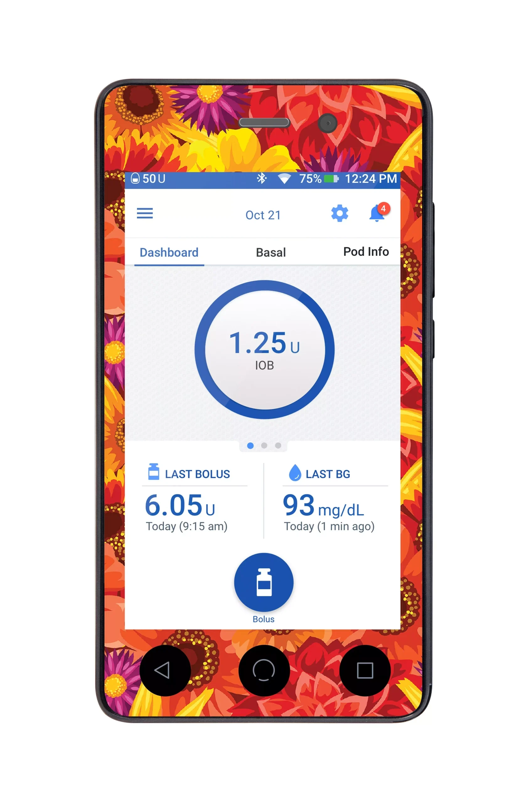 Zinnia Harvest Sticker for Omnipod DASH PDM – Pump Peelz