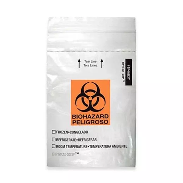 Zip-Closure Specimen Bags 20" x 24" Clear ,100 per Paxk
